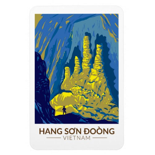 Hang Son Doong Cave Vietnam Travel Art Vintage Magnet