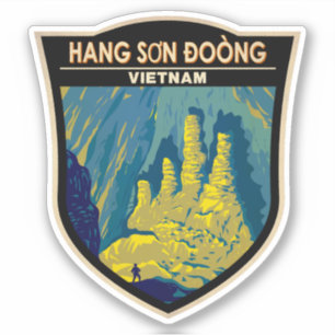 Hang Son Doong Cave Vietnam Travel Art Vintage Sticker
