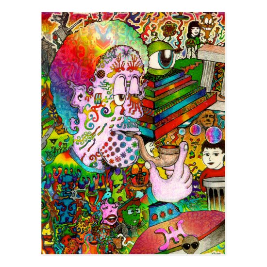 "Hang-Thinking Accident" original art by bbqshoes Postcard