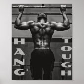 Hang Tough Muscle Man Workout Gym Poster | Zazzle