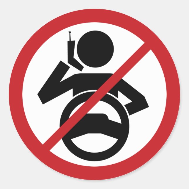 Hang Up and Drive Classic Round Sticker (Front)