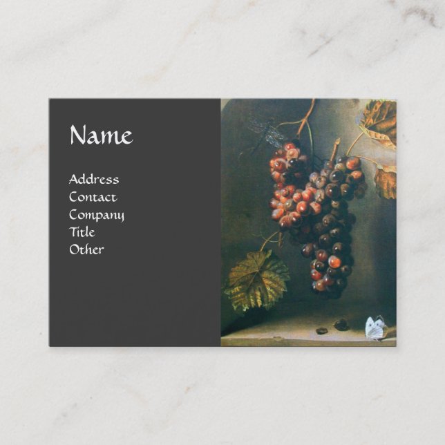 Hanged Grapes,Butterfly,Rustic Viniculture Winery Business Card (Front)