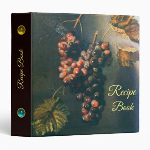 HANGED GRAPES RUSTIC KITCHEN RECIPE BOOK BINDER