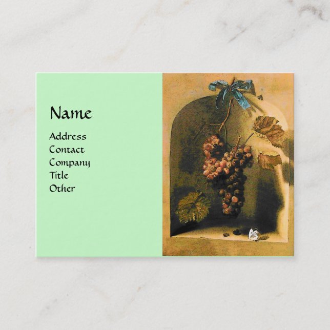 HANGED GRAPES RUSTIC VINEYARD,WINERY,VITICULTURE BUSINESS CARD (Front)