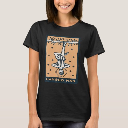 Hanged Man Tarot Card Mystical Cards  Occult Magic T_Shirt