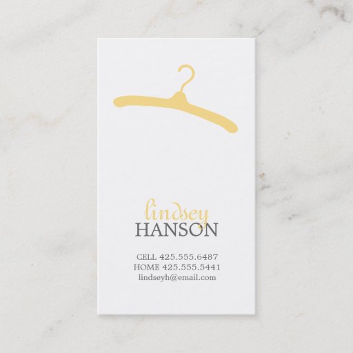 Customizable Hanger Calling Card Business Card
