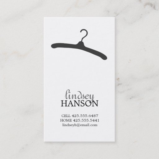 Customizable Hanger Calling Card Business Card Template