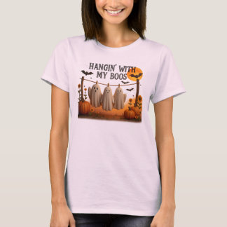 Hangin' With My Boos Funny Halloween Ghosts Tee