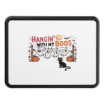 Hangin With My Boos Ghost Holding Black Cat Funny  Hitch Cover