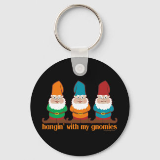 Hangin' With My Gnomies black Keychain