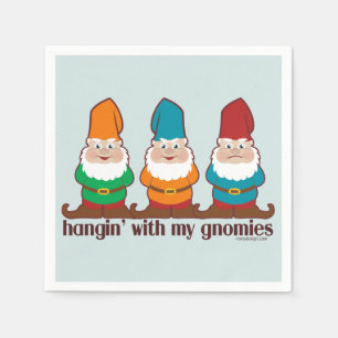Hangin' With My Gnomies Blue Napkins