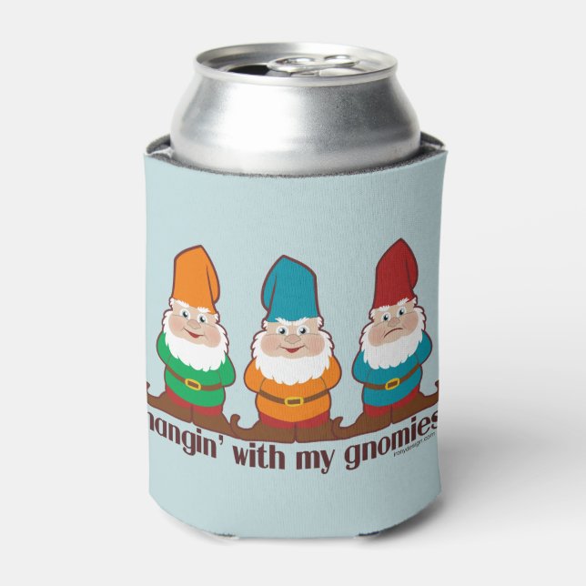 Hangin' With My Gnomies Cute Can Cooler (Can Front)