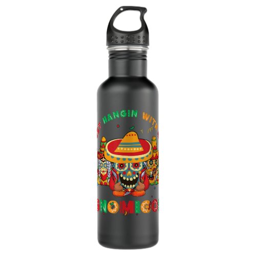 Hangin With My Gnomies Sugar Skull Mexican Stainless Steel Water Bottle