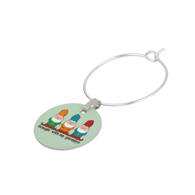 Hangin' With My Gnomies Wine Glass Charm (Side)