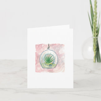 Hanging Airplant Terrarium Greeting Card - Blank