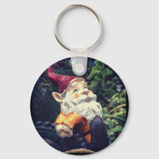 Hanging Around with the gnome in the garden. Keychain