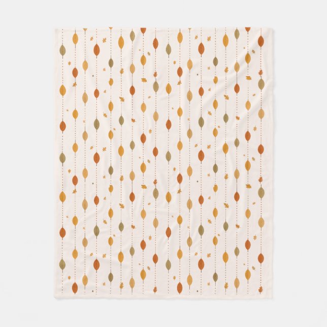 Hanging Autumn Leaves Pattern Fleece Blanket (Front)