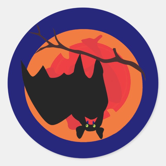 Hanging Bat Stickers/Envelope Seals (Front)