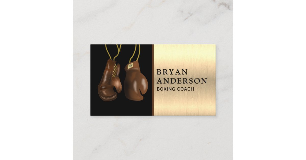 Hanging Boxing Gloves Business Card | Zazzle