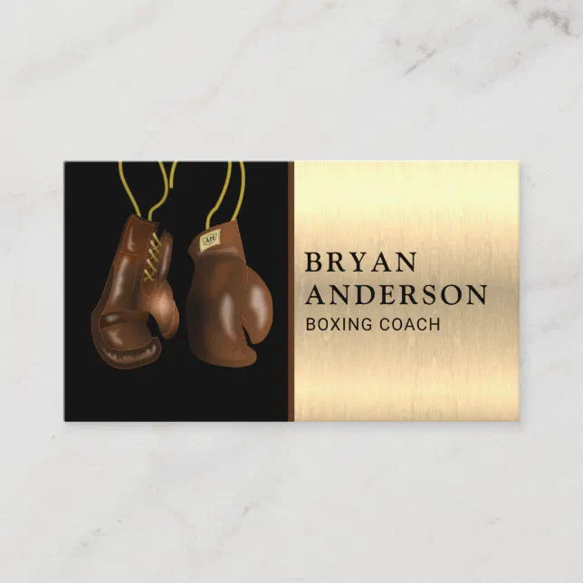 Hanging Boxing Gloves Business Card | Zazzle