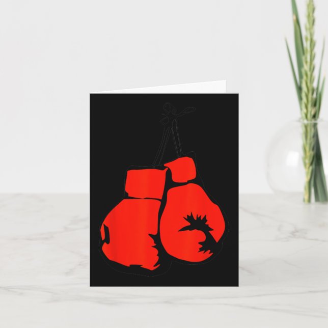 Hanging Boxing Gloves  Card (Front)