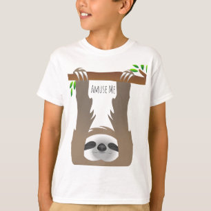 Hanging Brown Sleeping Sloth Amuse Me T-Shirt