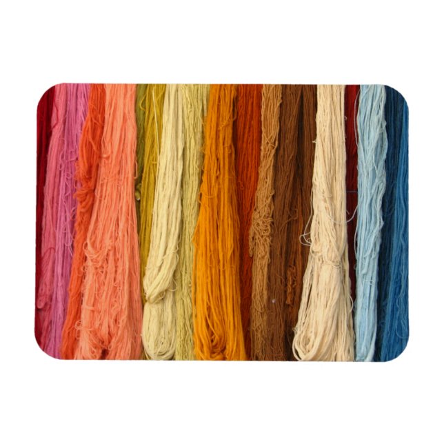Hanging Bundles of Colored Yarn Magnet (Horizontal)