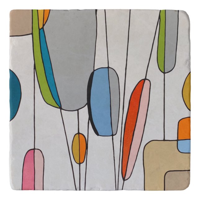 Hanging by a Thread Marble Trivet (Front)