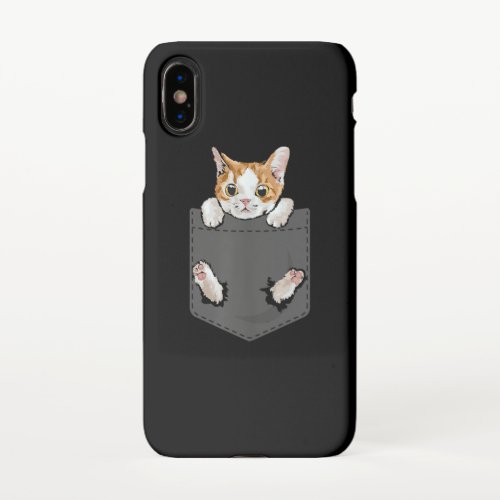 Hanging Cat In Pocket Cute Cat Lovers   Pet Lover iPhone XS Case