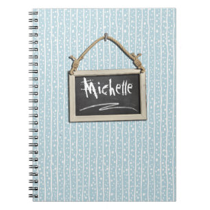 Hanging Chalkboard Blue ID397 Notebook