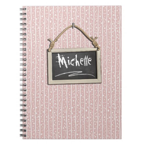 Hanging Chalkboard Pink ID397 Notebook