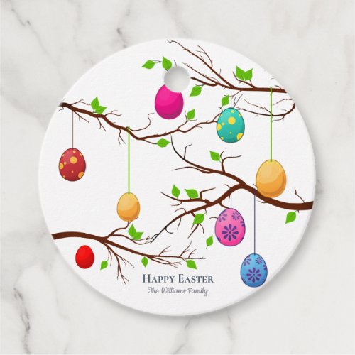 Hanging Easter Eggs Spring Tree Branches Favor Tags