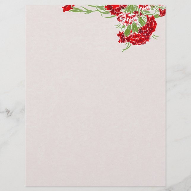Hanging Flower ~ Letterhead (Front)
