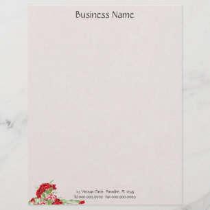 Hanging Flower Letterhead ~ Business Work Mail