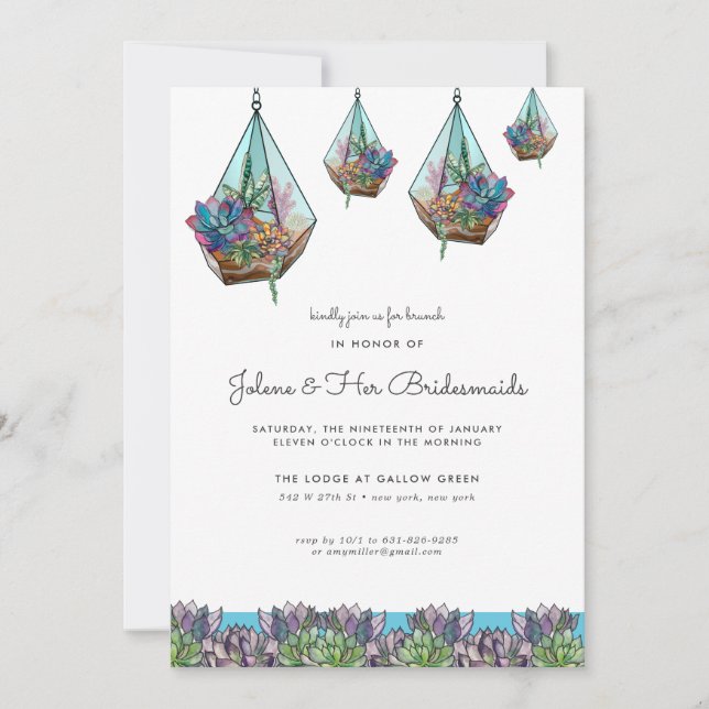 Hanging Geometric Terrarium | Bridesmaid Brunch (Front)