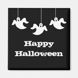 Hanging Ghosts Halloween Magnet, Black Magnet