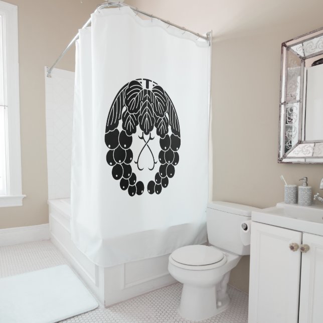 Hanging Grape Shower Curtain (In Situ)