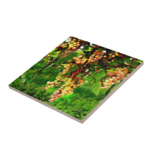 Hanging Grapes on the Vines Tile