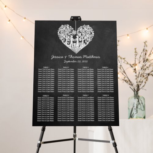 Hanging Heart Tree Chalkboard Wedding Collection Foam Board