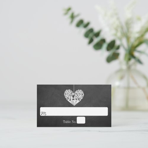 Hanging Heart Tree Chalkboard Wedding Collection Place Card