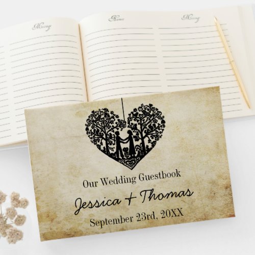 Hanging Heart Tree Vintage Wedding Collection Guest Book