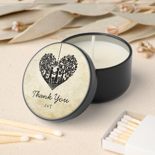 Hanging Heart Tree Vintage Wedding Collection Mini Candle Favors