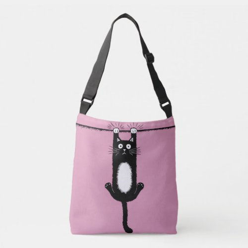 Hanging In There Cat Crossbody Bag