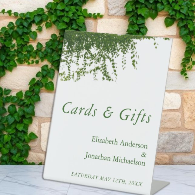 Hanging Ivy Greenery Wedding Pedestal Sign (Creator Uploaded)