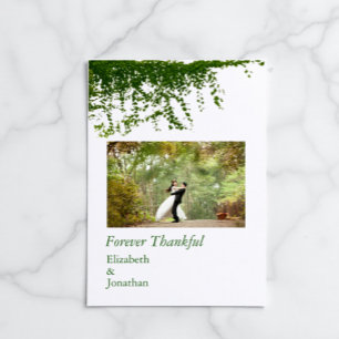 Hanging Ivy Greenery Wedding Thank You Card