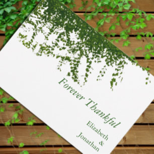 Hanging Ivy Greenery Wedding Thank You Card