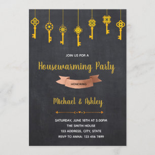 Hanging Keys Housewarming Invitation