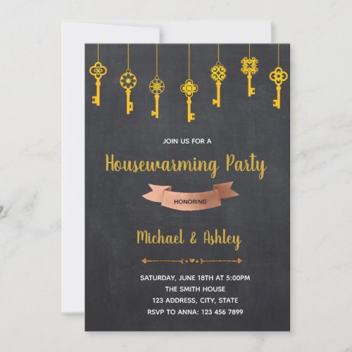 Hanging Keys Housewarming Invitation