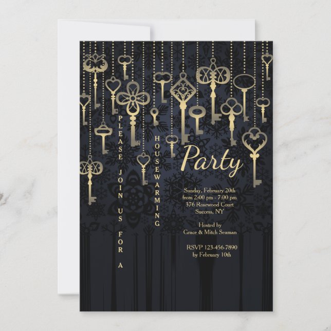 Hanging Keys Invitation (Front)