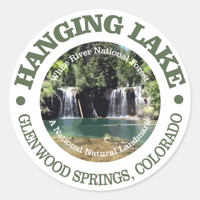 Hanging Lake Classic Round Sticker (Front)